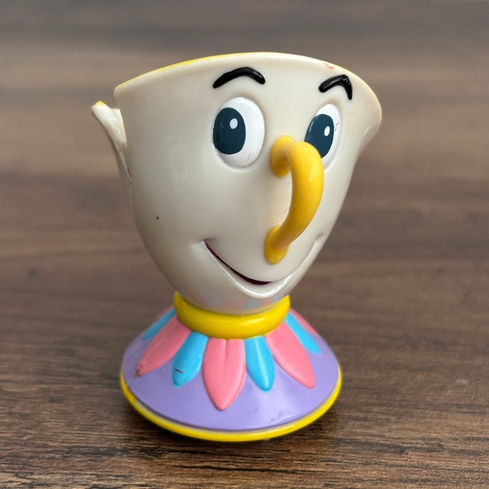 Disney Beauty And The Beast CHIP Tea Cup Burger King PULL BACK Figure Toy Wheels